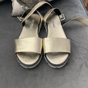 Beautiful gold flat sandals